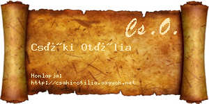 Csáki Otília névjegykártya